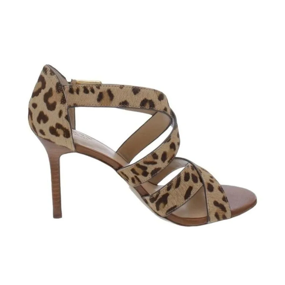 NWT Ralph Lauren Womens Gisella‎ Calf Hair Dressy Open Toe Pumps 9.5